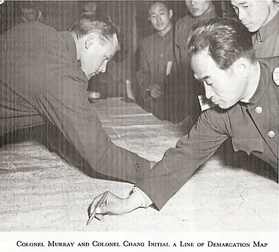 Col. James C. Murray and Col. Chang Chun San Initial Line of Demarcation Map