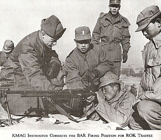 KMAG Instructor Assisting ROK Trainee