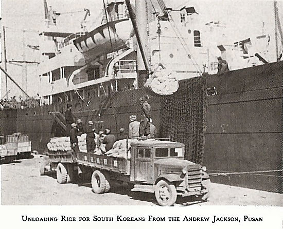 Unloading Rice at Pusan