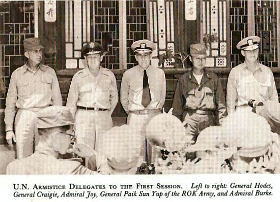 U.N. Delegates to First Armistice Session, July 1951