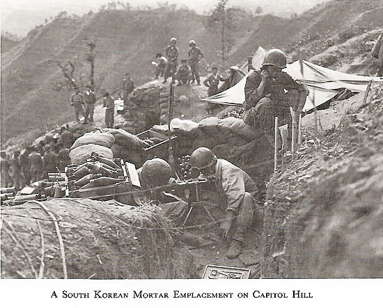 South Korean Mortar Emplacements on Capitor Hill 