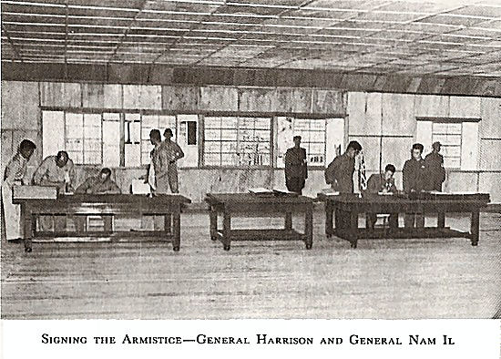 General Harrison and General Nam Il Signing the Armistice