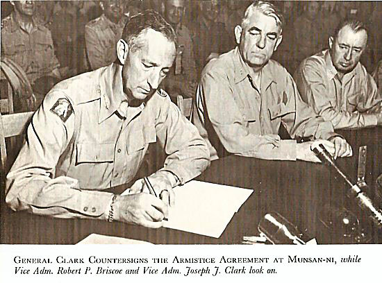 General Clark Signs the Armistice Agreement