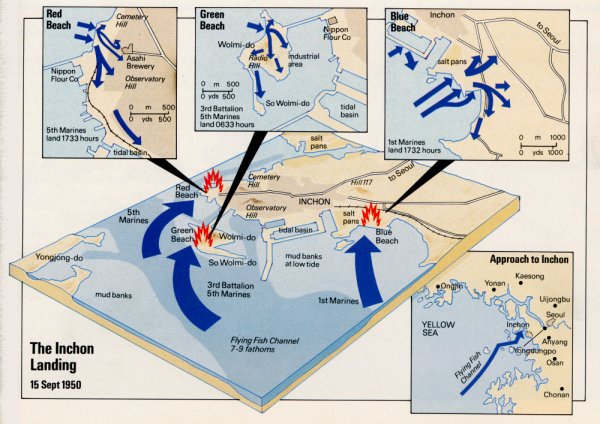 Inchon Invasion Beaches Map