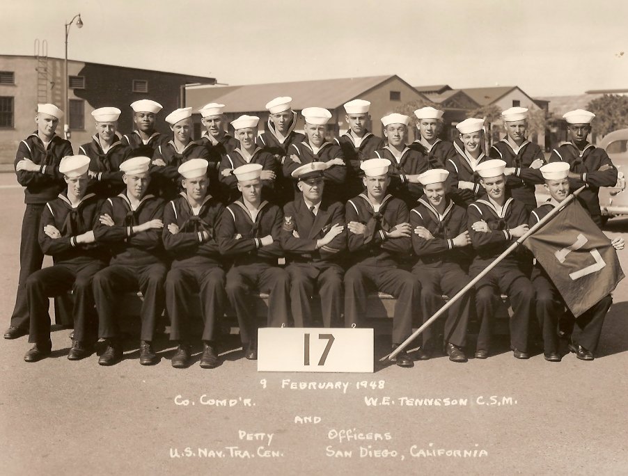 Bert Kortegaard and other Boot Camp Petty Officers