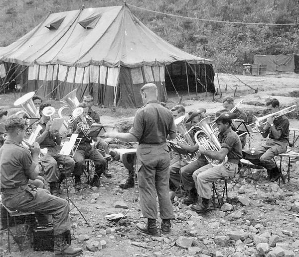   2RAR Band; Kansas Line; August 1953; (From Stretcher Bearers to Bandsmen) 