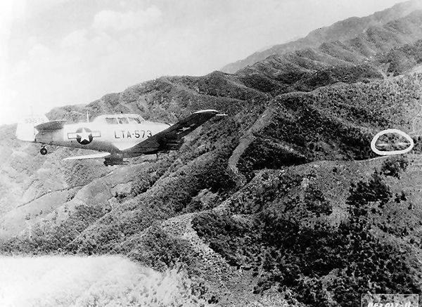 Capt. Tom Crawford, March 1953, attacking Papa-San, Central Korea