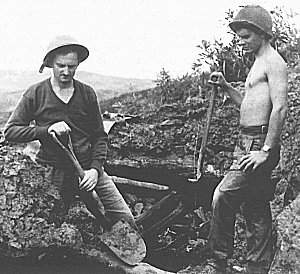 Ptes.  Leo Allsop and Spke Watson, 10 Plt. D Coy, 2 RAR, 'The Hook' area, 1953